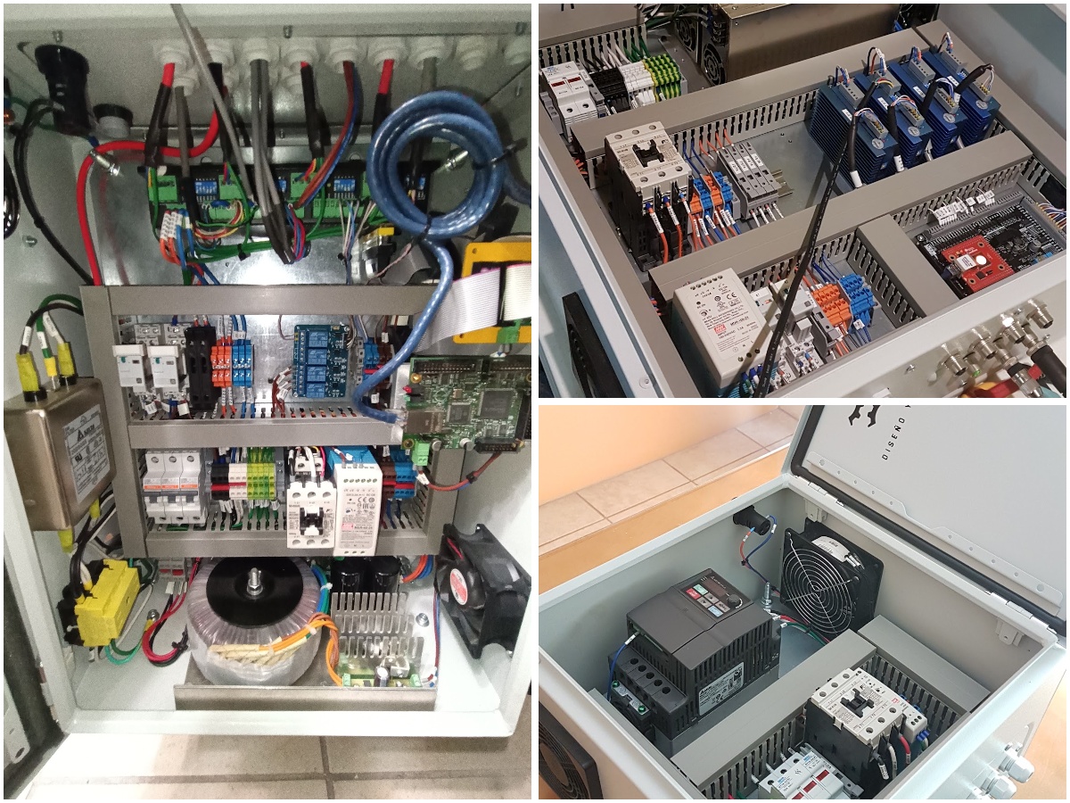 Panel eléctrico de control para maquinaria industrial